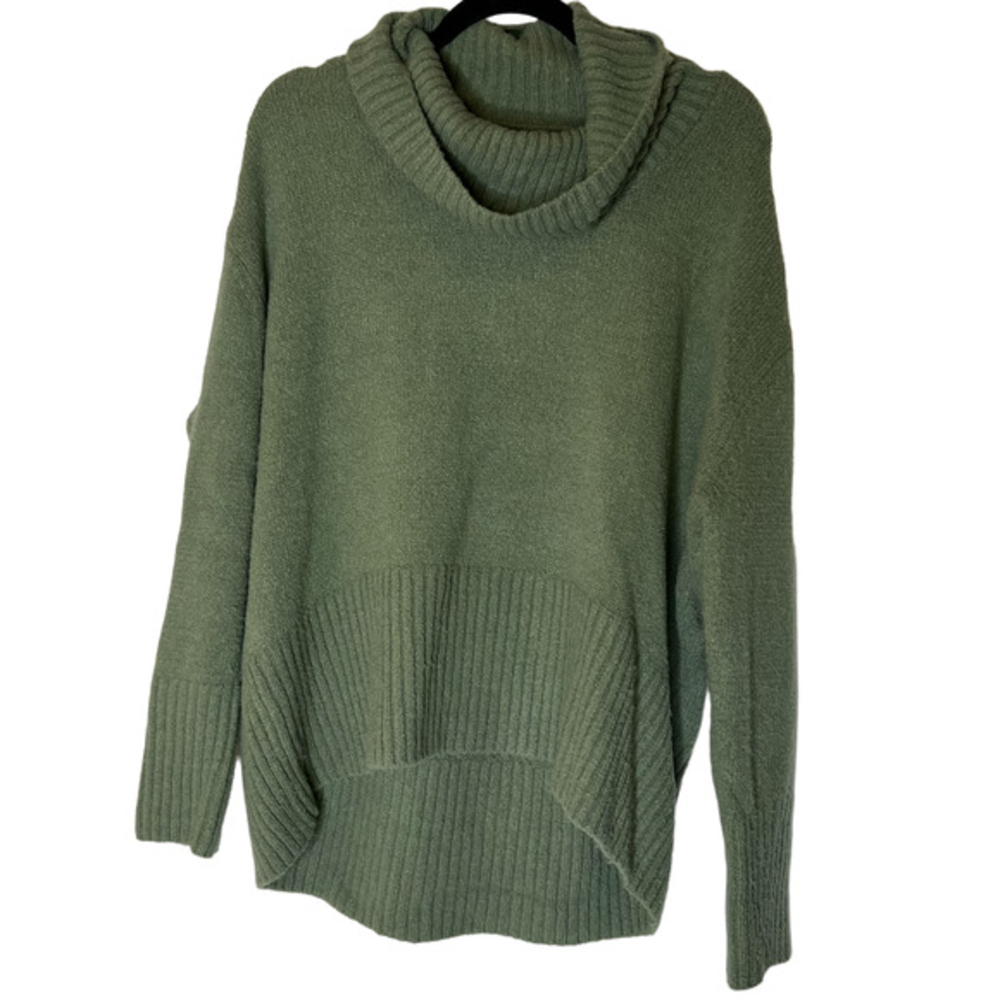 Rachel Zoe Green Cowl Neck Merino‎ Wool Sweater Size Medium